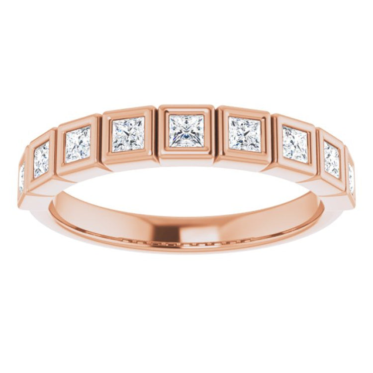 14K Rose 1/2 CTW Natural Diamond Anniversary Band