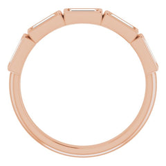 14K Rose 1/2 CTW Natural Diamond Anniversary Band