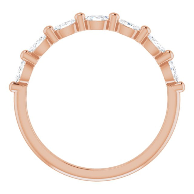 14K Rose 1/3 CTW Natural Diamond Anniversary Band