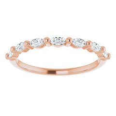 14K Rose 1/3 CTW Natural Diamond Anniversary Band