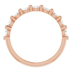 14K Rose 1/4 CTW Natural Diamond Anniversary Band