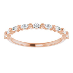 14K Rose 1/4 CTW Natural Diamond Anniversary Band