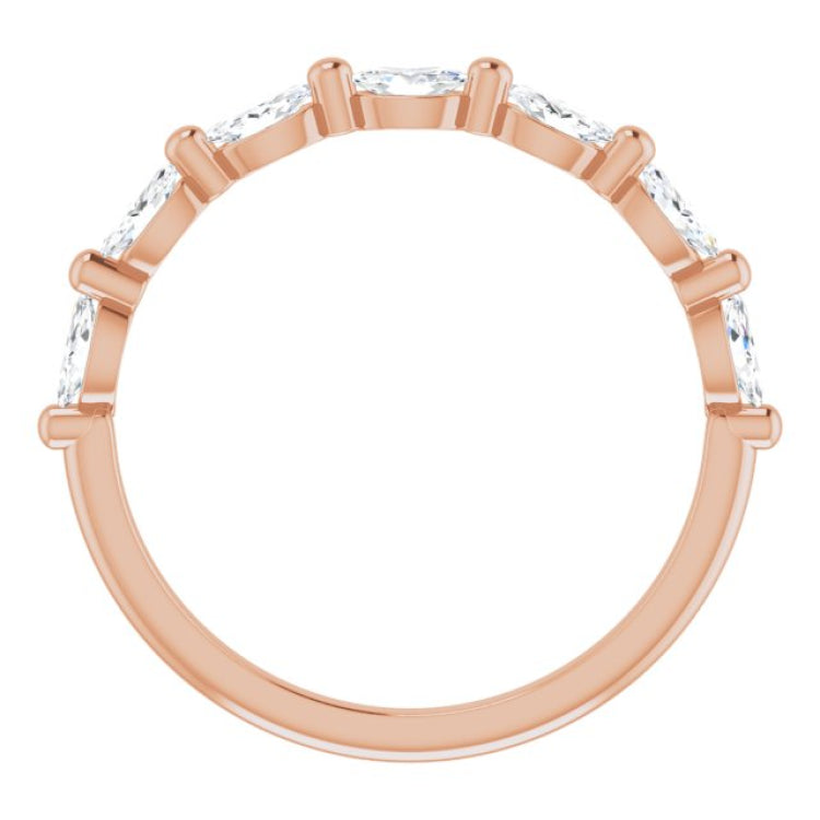 14K Rose 1/2 CTW Natural Diamond Anniversary Band