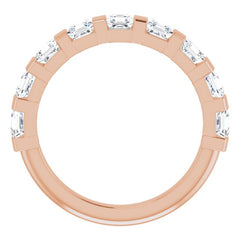 14K Rose 1 3/8 CTW Natural Diamond Anniversary Band