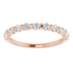 14K Rose 1/2 CTW Natural Diamond Anniversary Band