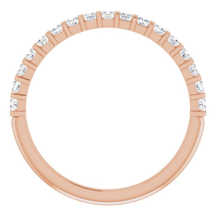 14K Rose 1/3 CTW Natual Diamond Anniversary Band