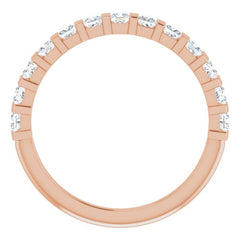 14K Rose 1/2 CTW Natual Diamond Anniversary Band