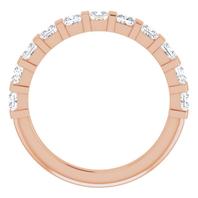 14K Rose 1 CTW Natural Diamond Anniversary Band