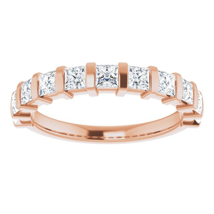 14K Rose 1 CTW Natural Diamond Anniversary Band