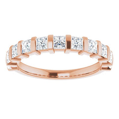 14K Rose 1 CTW Natural Diamond Anniversary Band