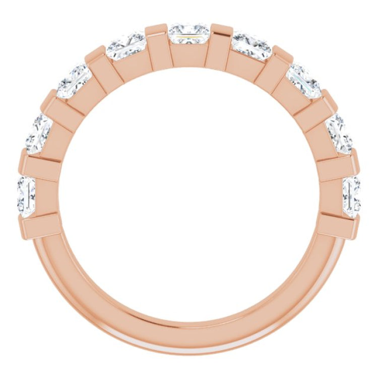 14K Rose 1 1/2 CTW Natual Diamond Anniversary Band