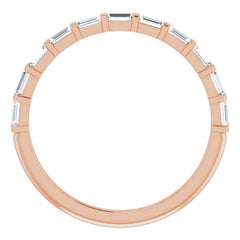 14K Rose 1/4 CTW Natual Diamond Anniversary Band