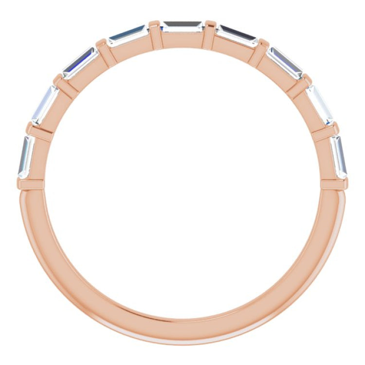 14K Rose 1/3 CTW Natual Diamond Anniversary Band