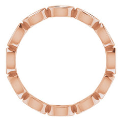 14K Rose 1/2 CTW Natural Diamond Eternity Band Size 7