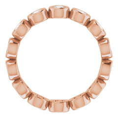 14K Rose 1 CTW Natural Diamond Eternity Band Size 7