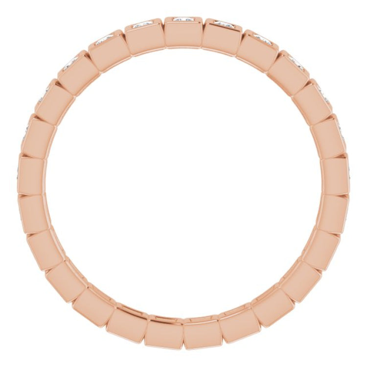 14K Rose 1/3 CTW Natural Diamond Eternity Band Size 7