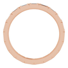 14K Rose 1/3 CTW Natural Diamond Eternity Band Size 7