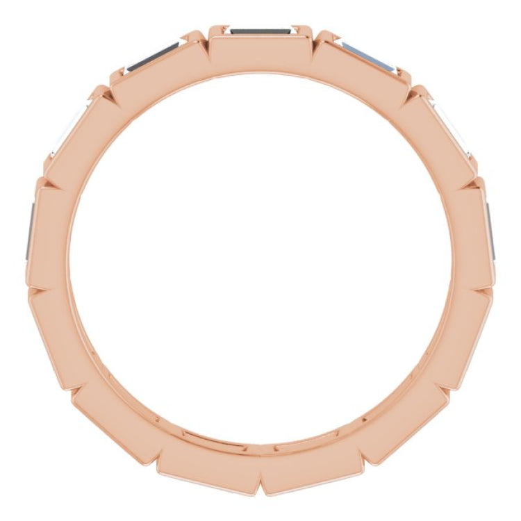 14K Rose 1 1/4 CTW Natural Diamond Eternity Band Size 7