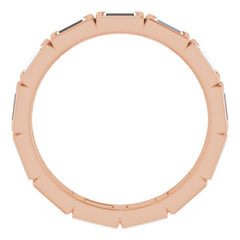 14K Rose 1 1/4 CTW Natural Diamond Eternity Band Size 7