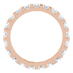 14K Rose 1 1/5 CTW Natural Diamond Eternity Band Size 7