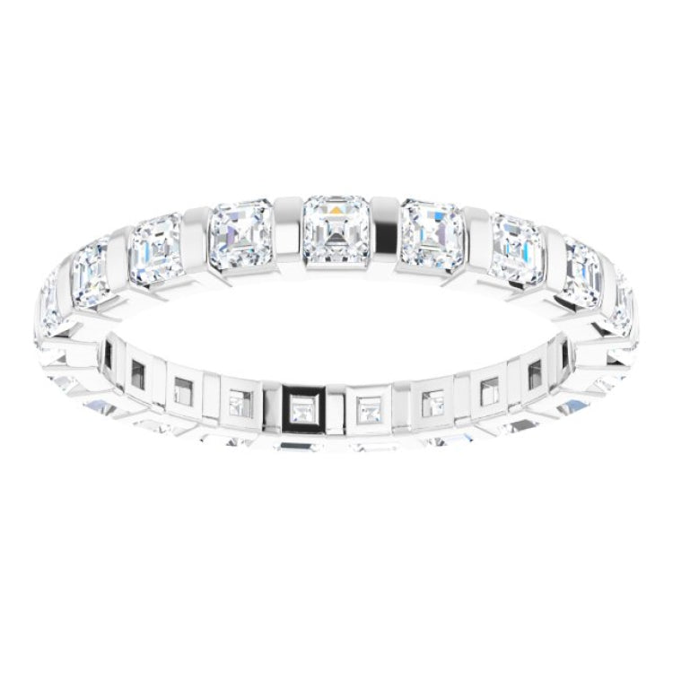 14K White 1 1/5 CTW Natural Diamond Eternity Band Size 7