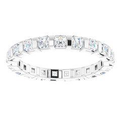 14K White 1 1/5 CTW Natural Diamond Eternity Band Size 7