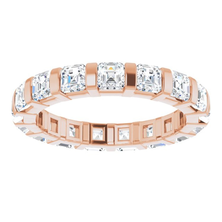 14K Rose 1 9/10 CTW Natural Diamond Eternity Band Size 7