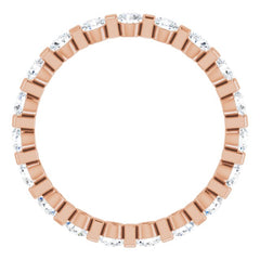 14K Rose 1 CTW Natural Diamond Eternity Band Size 7