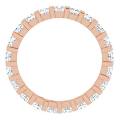 14K Rose 1 1/5 CTW Natural Diamond Eternity Band Size 7