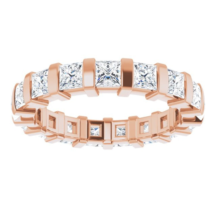 14K Rose 1 7/8 CTW Natural Diamond Eternity Band Size 7