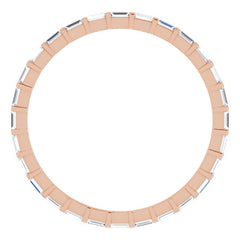 14K Rose 1/3 CTW Natural Diamond Eternity Band Size 7