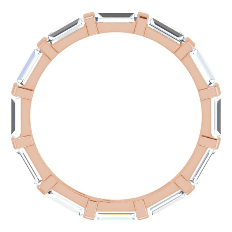 14K Rose 1 5/8 CTW Natural Diamond Eternity Band Size 7