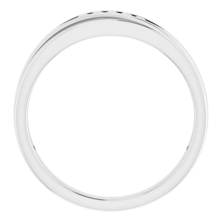 14K White 1/8 CTW Natural Diamond Band