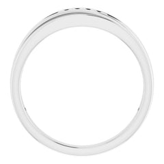 14K White 1/8 CTW Natural Diamond Band