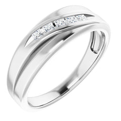 Platinum 1/4 CTW Natural Diamond Band
