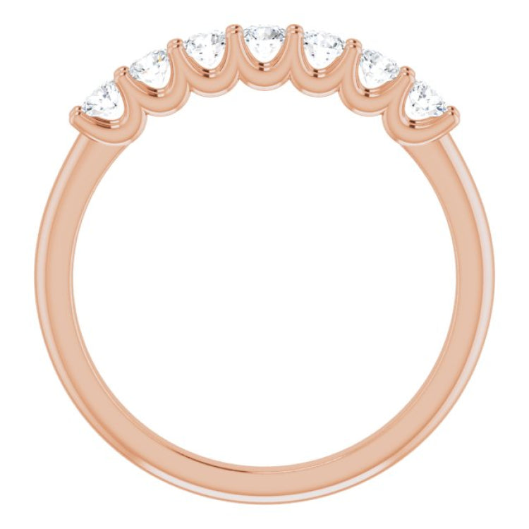 14K Rose 3/8 CTW Natural Diamond Anniversary Band