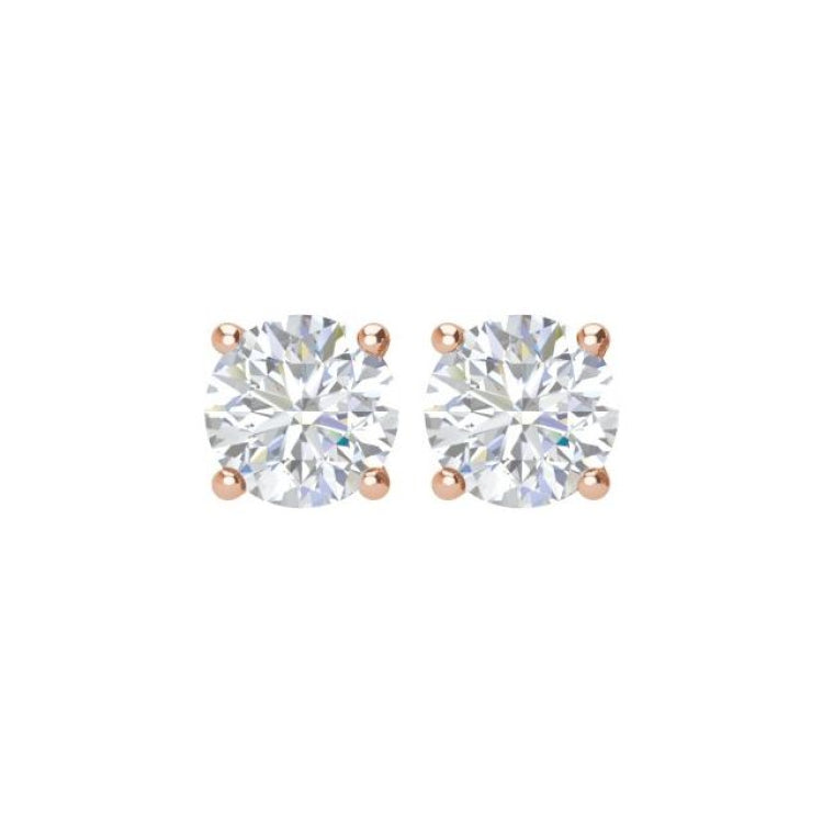 14K Rose Gold 2 CTW Natural Diamond Earrings