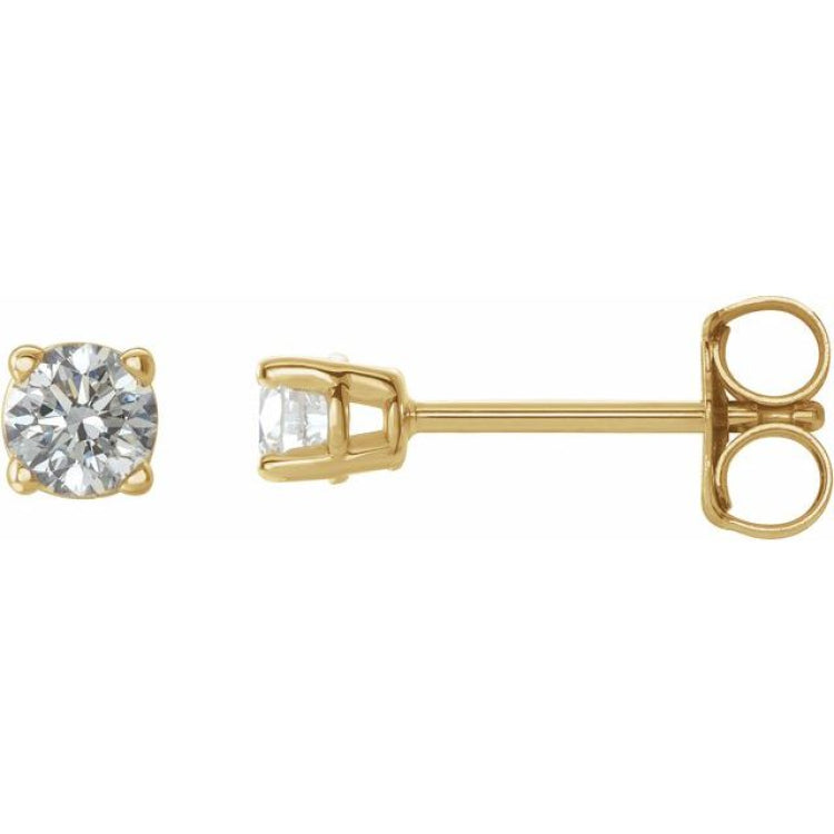 14K Yellow Gold 1/5 CTW Natural Diamond Earrings