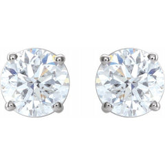 14K White Gold 1 1/2 CTW Natural Diamond Earrings