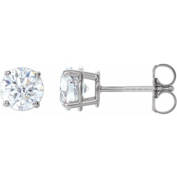 14K White Gold 1 1/2 CTW Natural Diamond Earrings