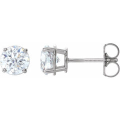 14K White Gold 1 1/2 CTW Natural Diamond Earrings
