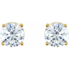 14K Yellow 2 CTW Natural Diamond Stud Earrings