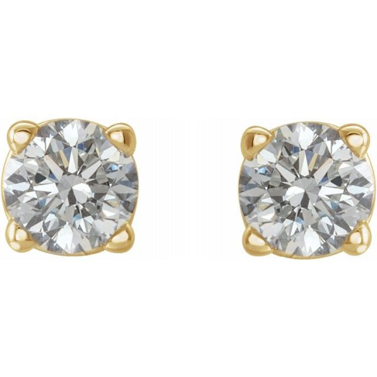 14K Yellow Gold 1 1/2 CTW Natural Diamond Earrings