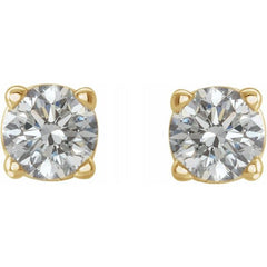 14K Yellow Gold 1 1/2 CTW Natural Diamond Earrings