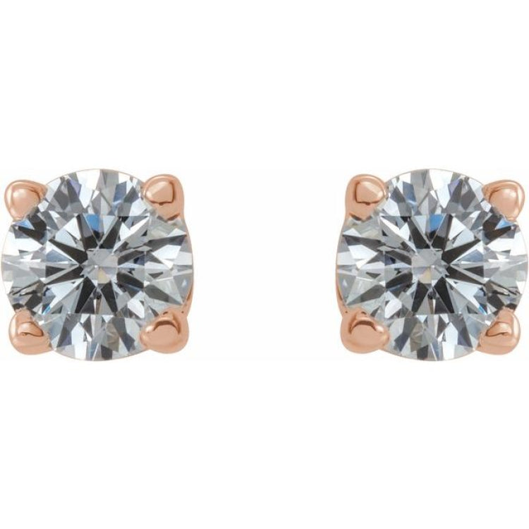14K Rose Gold 1/4 CTW Natural Diamond Earrings