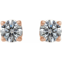 14K Rose Gold 1/4 CTW Natural Diamond Earrings