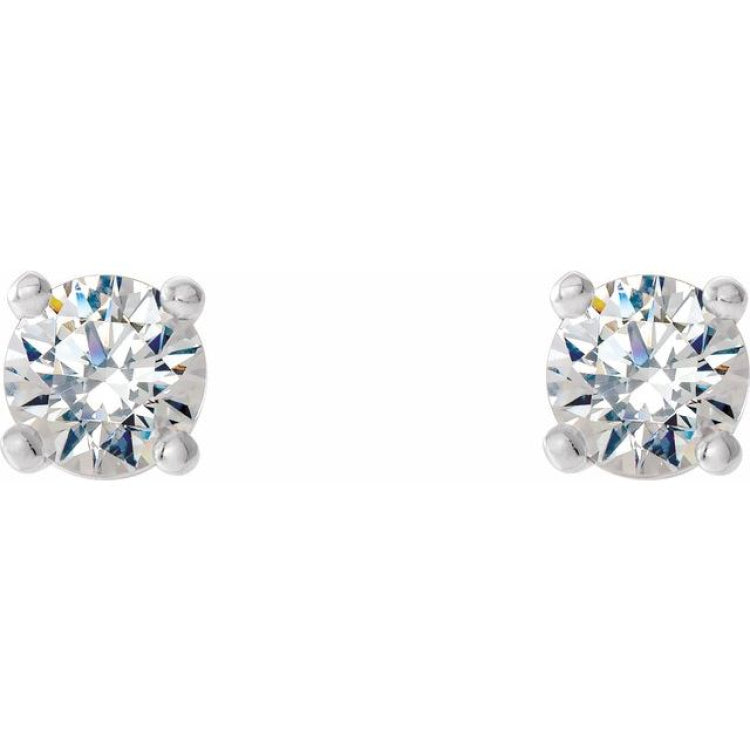 14K White Gold 1/4 CTW Natural Diamond Cocktail-Style Earrings