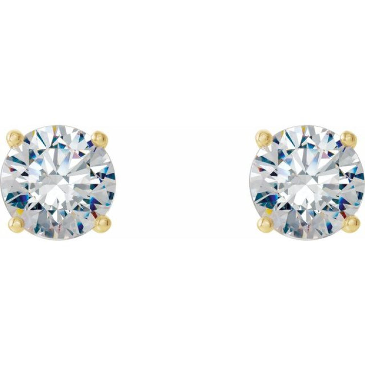 14K Yellow Gold 1 CTW Natural Diamond Cocktail-Style Earrings
