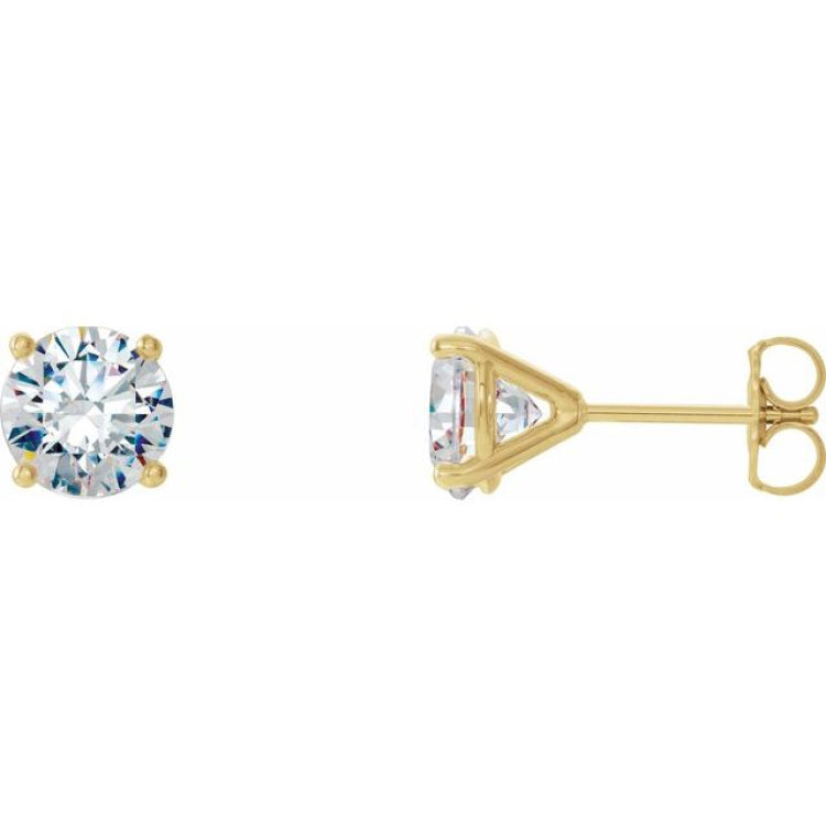 14K Yellow Gold 1 CTW Natural Diamond Cocktail-Style Earrings