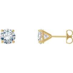 14K Yellow Gold 1 CTW Natural Diamond Cocktail-Style Earrings